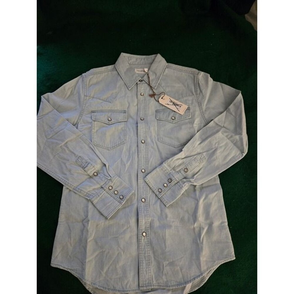 Tecovas Denim Men's Small Long Sleeve Western Shirt (LOC-35)